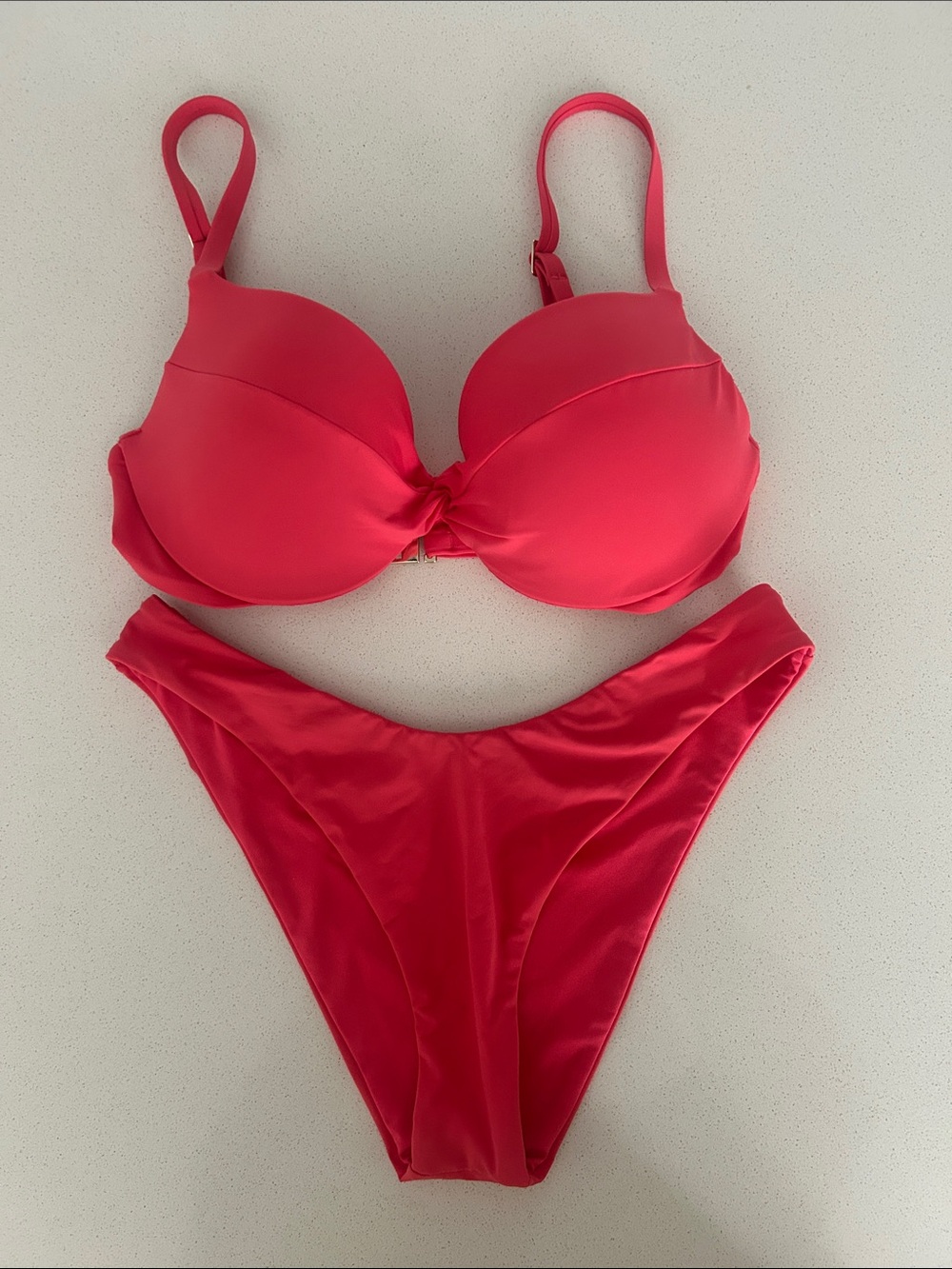 Victoria's Secret Bright Pink Push-Up Bikini Set